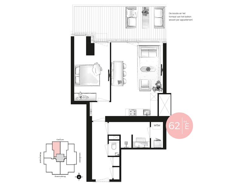 appartement te huur in Rotterdam