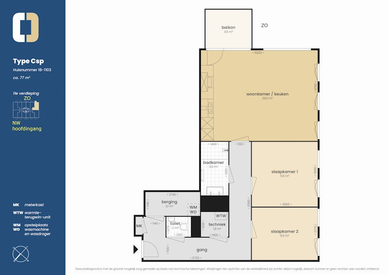 Kamer te huur in The Hague – Saturnusstraat – foto 2